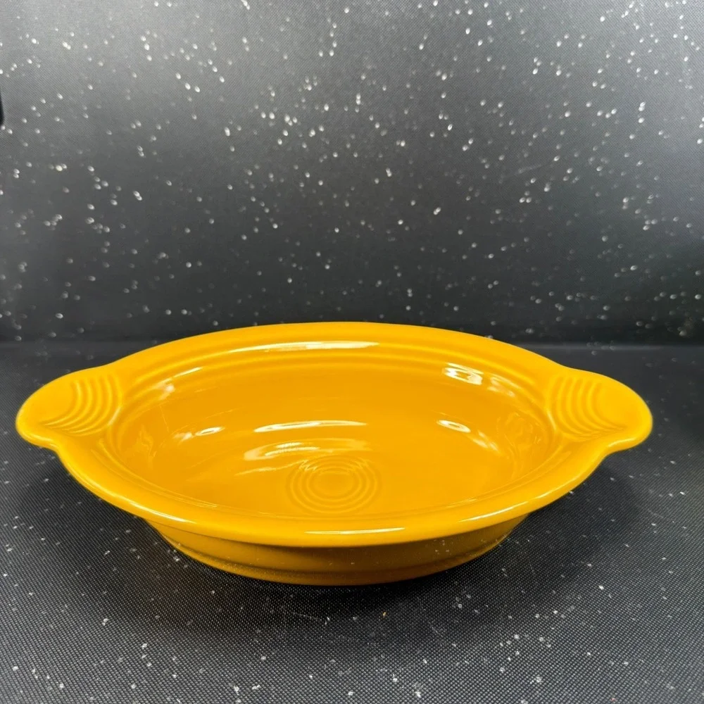 Fiesta Marigold Individual Oval Casserole Dish 9 Inch 587333 Yellow Ceramic MCM